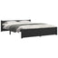 sengeramme 140x190 cm massivt træ sort