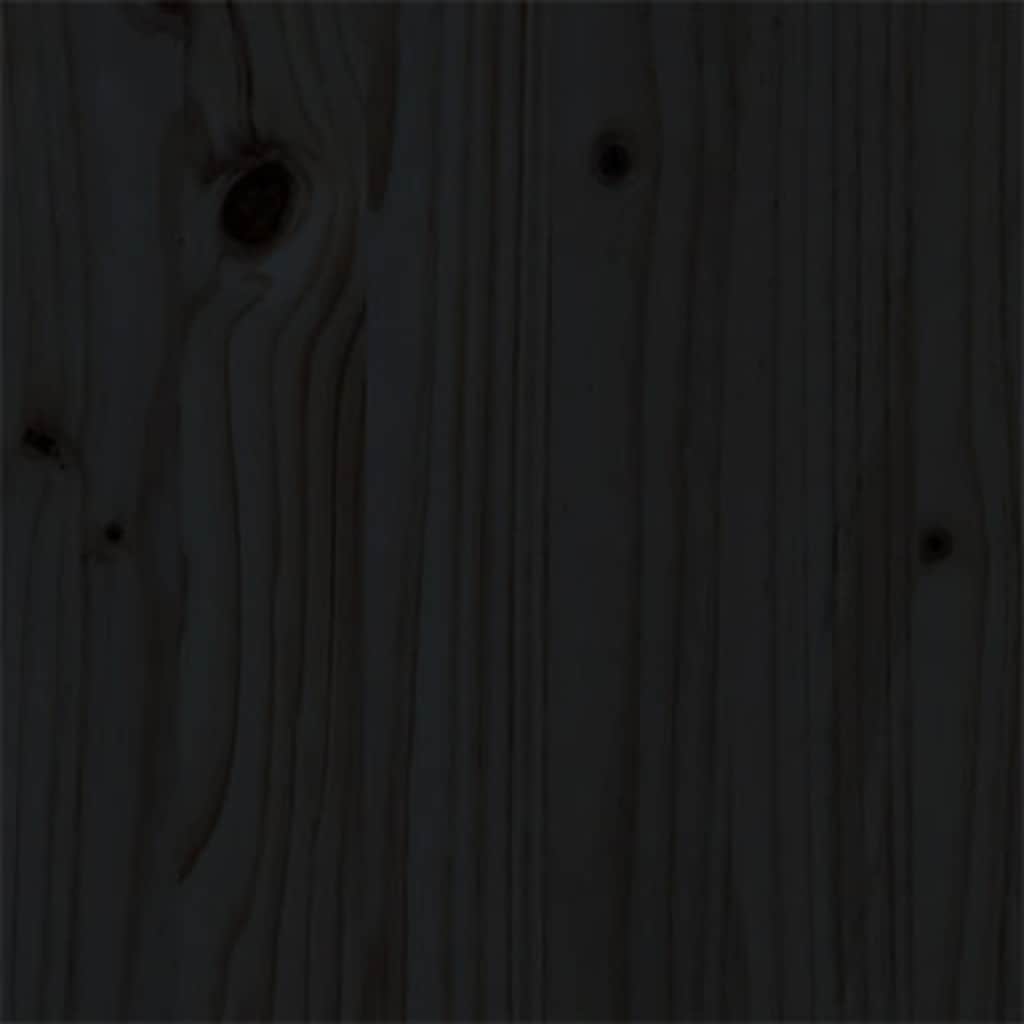 sengeramme 140x190 cm massivt træ sort