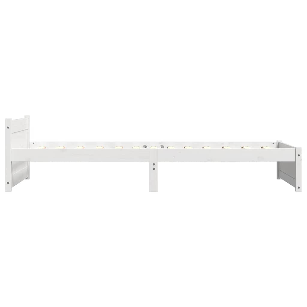 sengeramme 90x200 cm massivt træ hvid