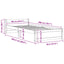 sengeramme 90x200 cm massivt træ hvid