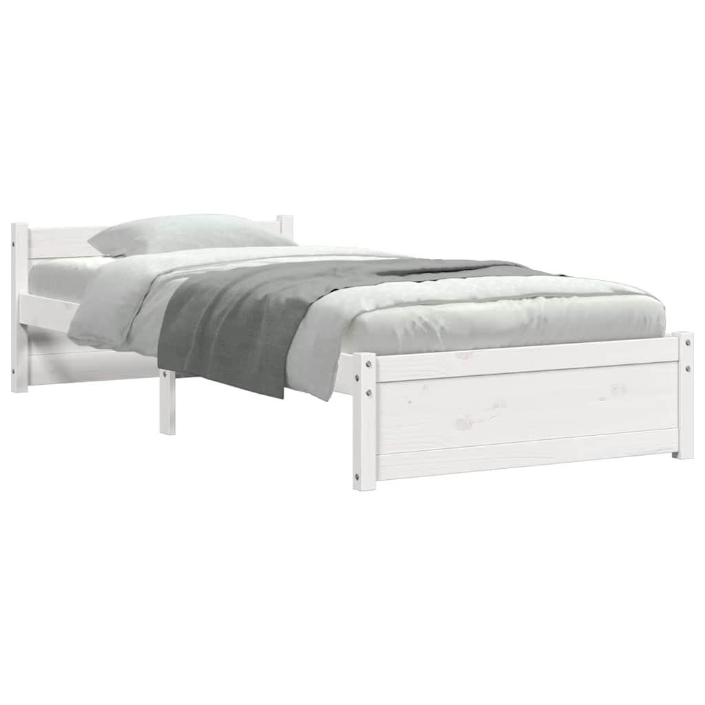 sengeramme 100x200 cm massivt træ hvid