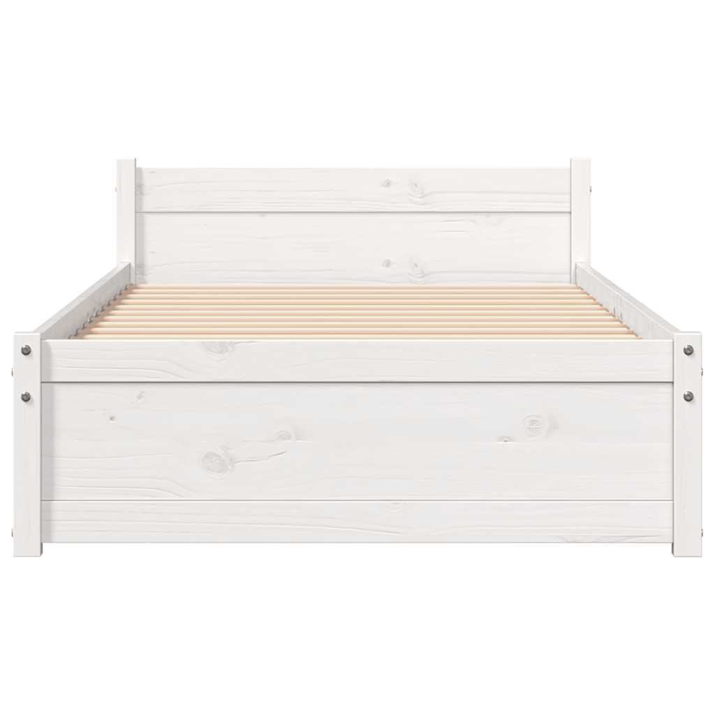 sengeramme 100x200 cm massivt træ hvid