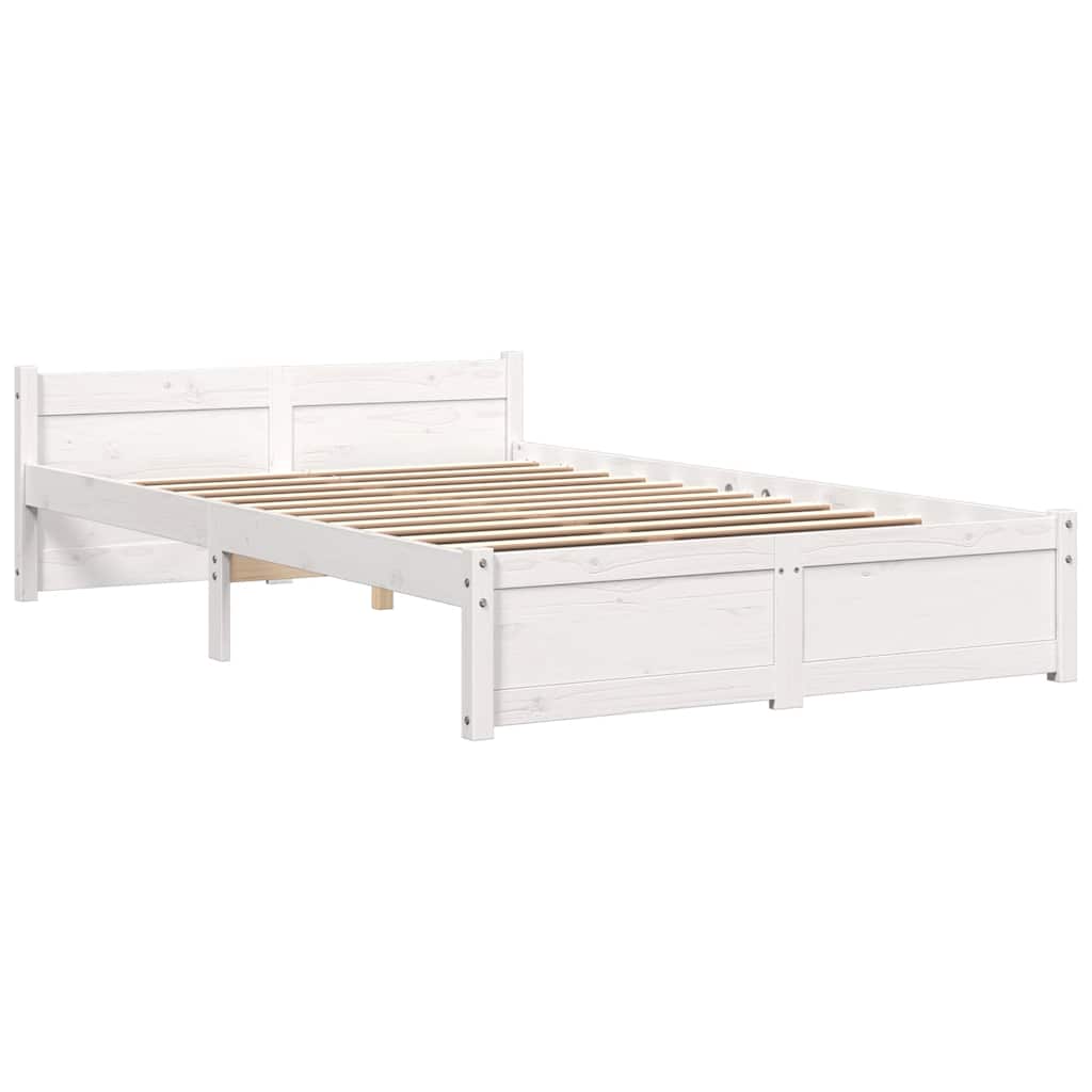 sengeramme 120x200 cm massivt træ hvid