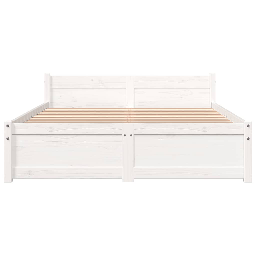 sengeramme 120x200 cm massivt træ hvid