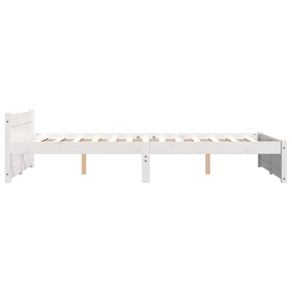 sengeramme 120x200 cm massivt træ hvid