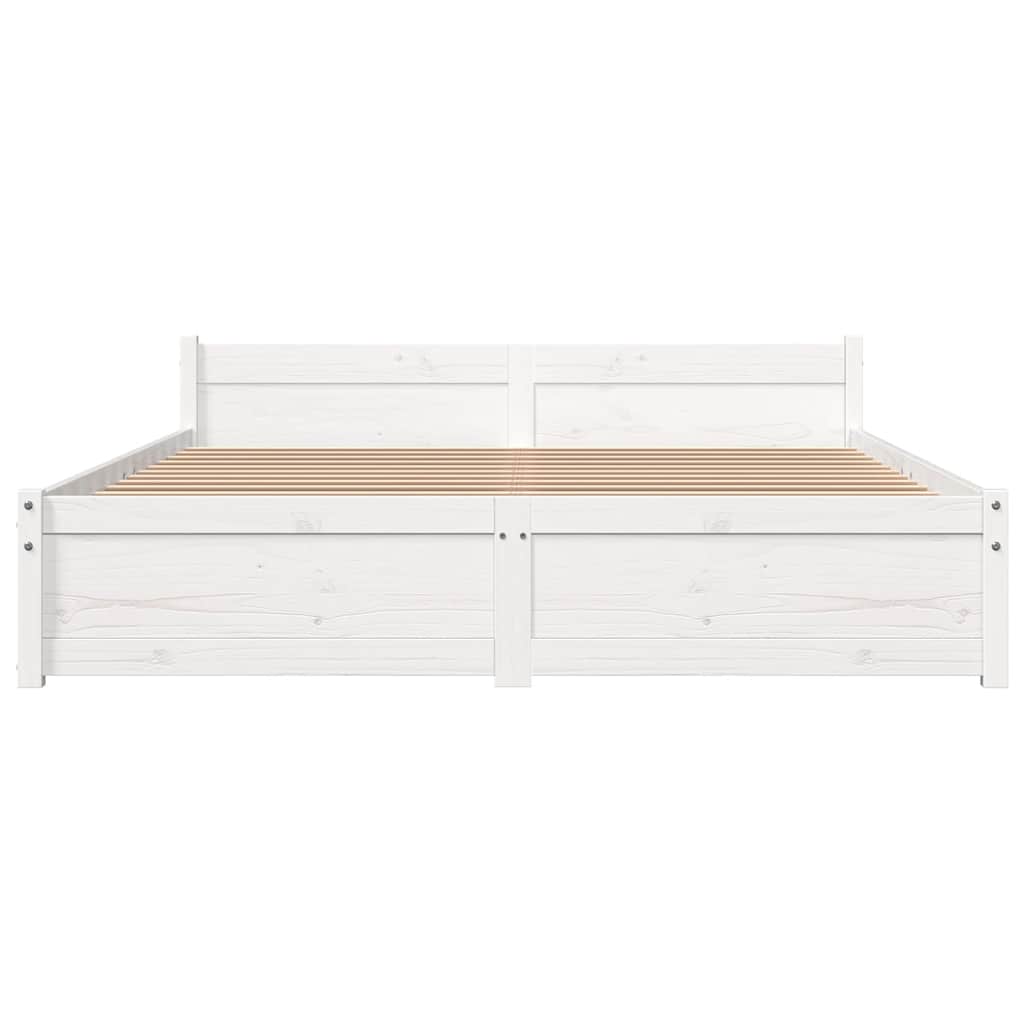 sengeramme 140x200 cm massivt træ hvid
