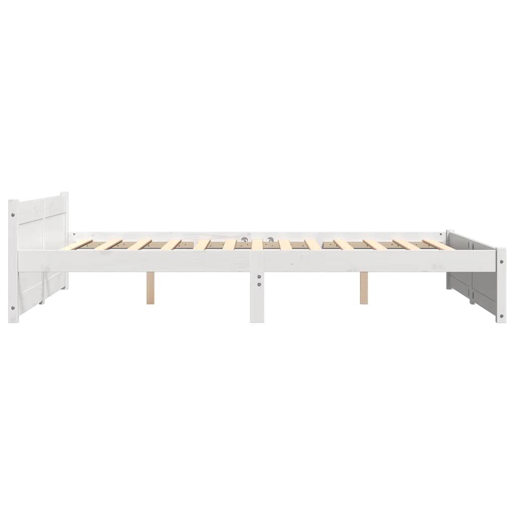 sengeramme 140x200 cm massivt træ hvid
