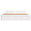 sengeramme 160x200 cm massivt træ hvid