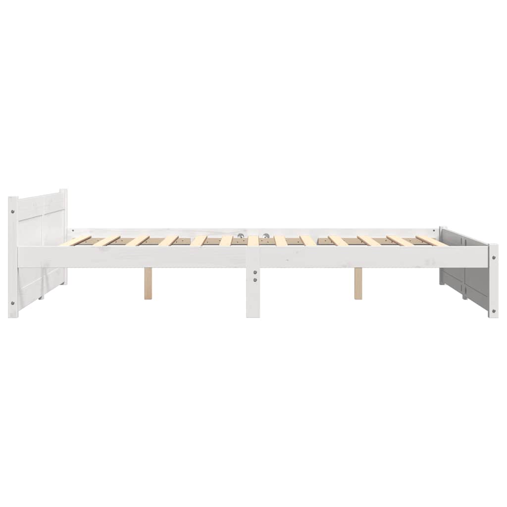 sengeramme 160x200 cm massivt træ hvid