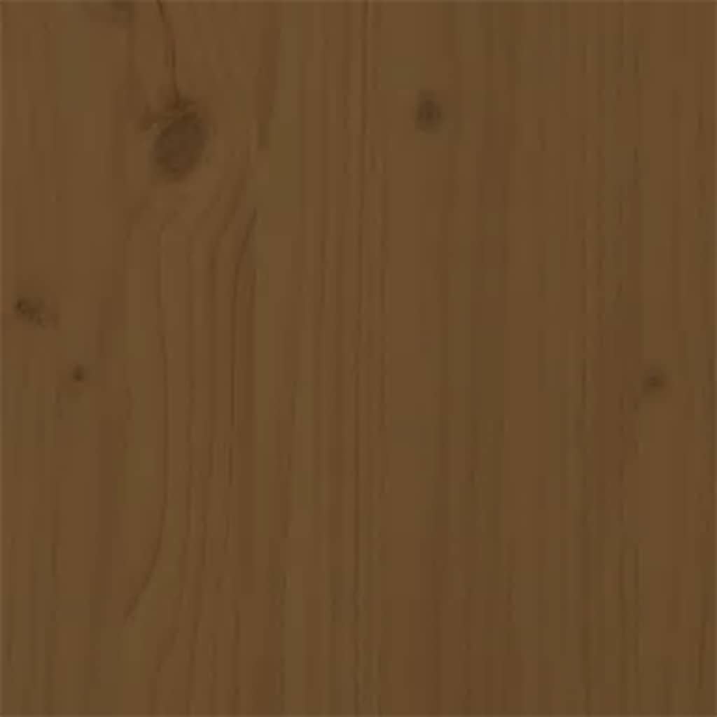 sengeramme 200x200 cm massivt træ gyldenbrun
