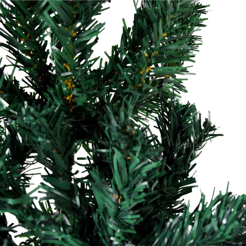 kunstigt halvt juletræ med juletræsfod 120 cm smalt grøn