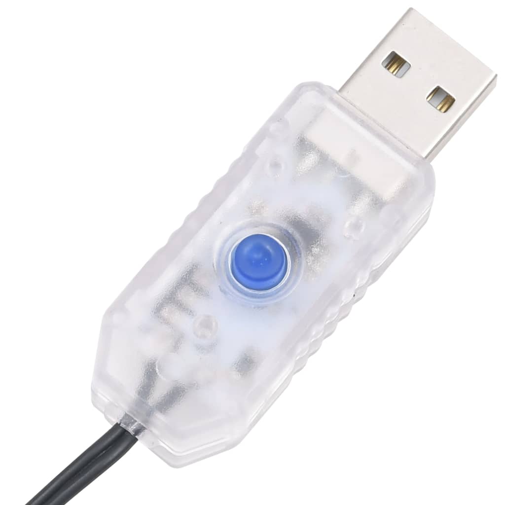 LED-lyskæde 300 LED'er 30 m PVC flerfarvet