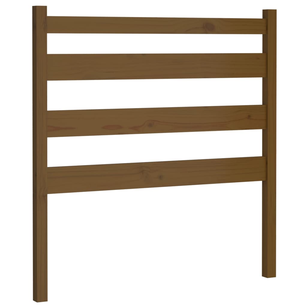 sengegærde 81x4x100 cm massivt fyrretræ gyldenbrun