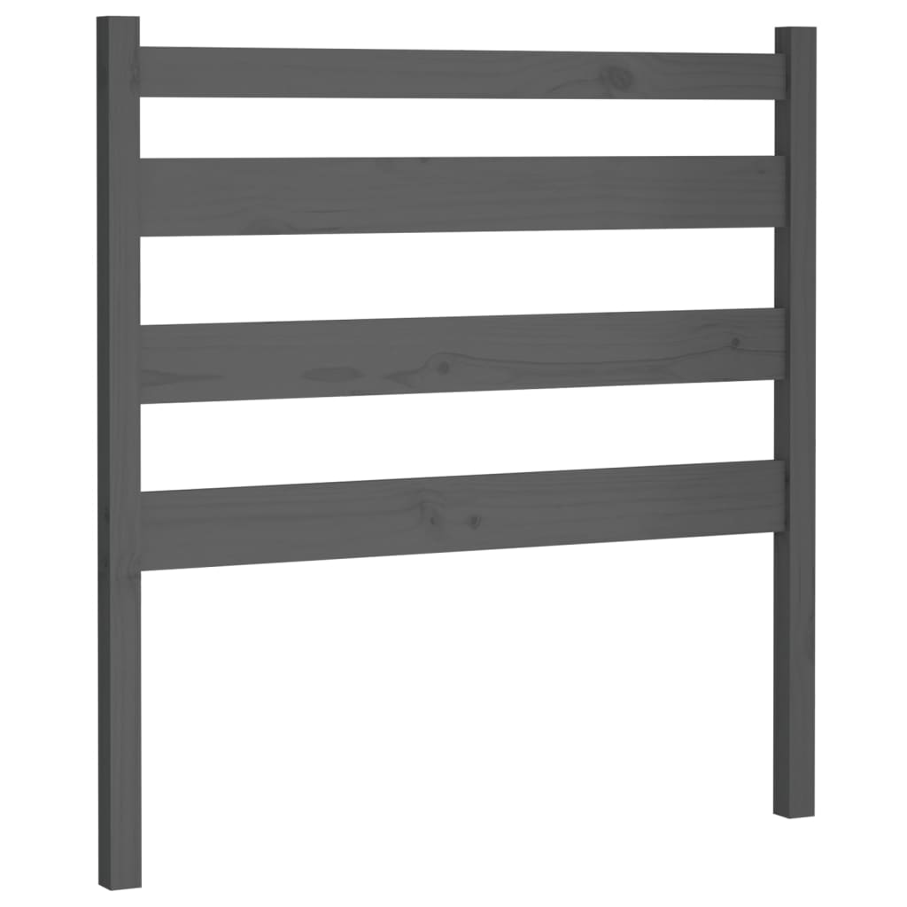 sengegærde 96x4x100 cm massivt fyrretræ grå