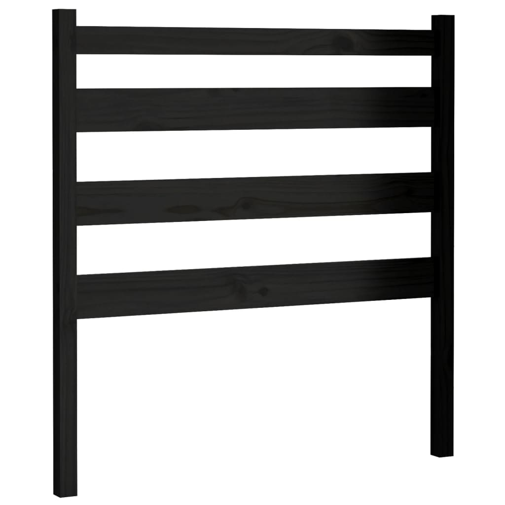 sengegærde 96x4x100 cm massivt fyrretræ sort