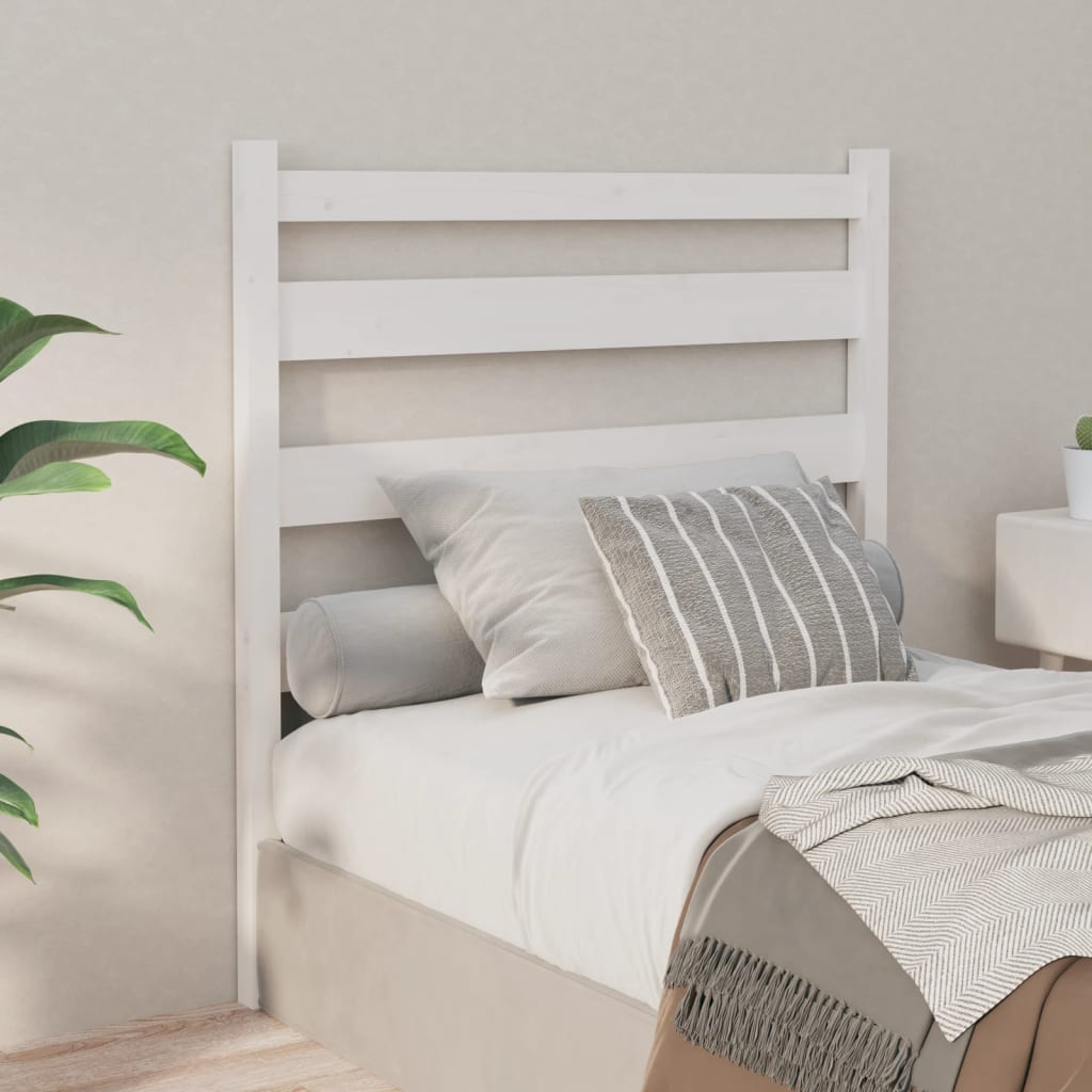 sengegærde 106x4x100 cm massivt fyrretræ hvid