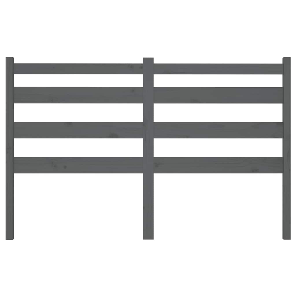 sengegærde 166x4x100 cm massivt fyrretræ grå
