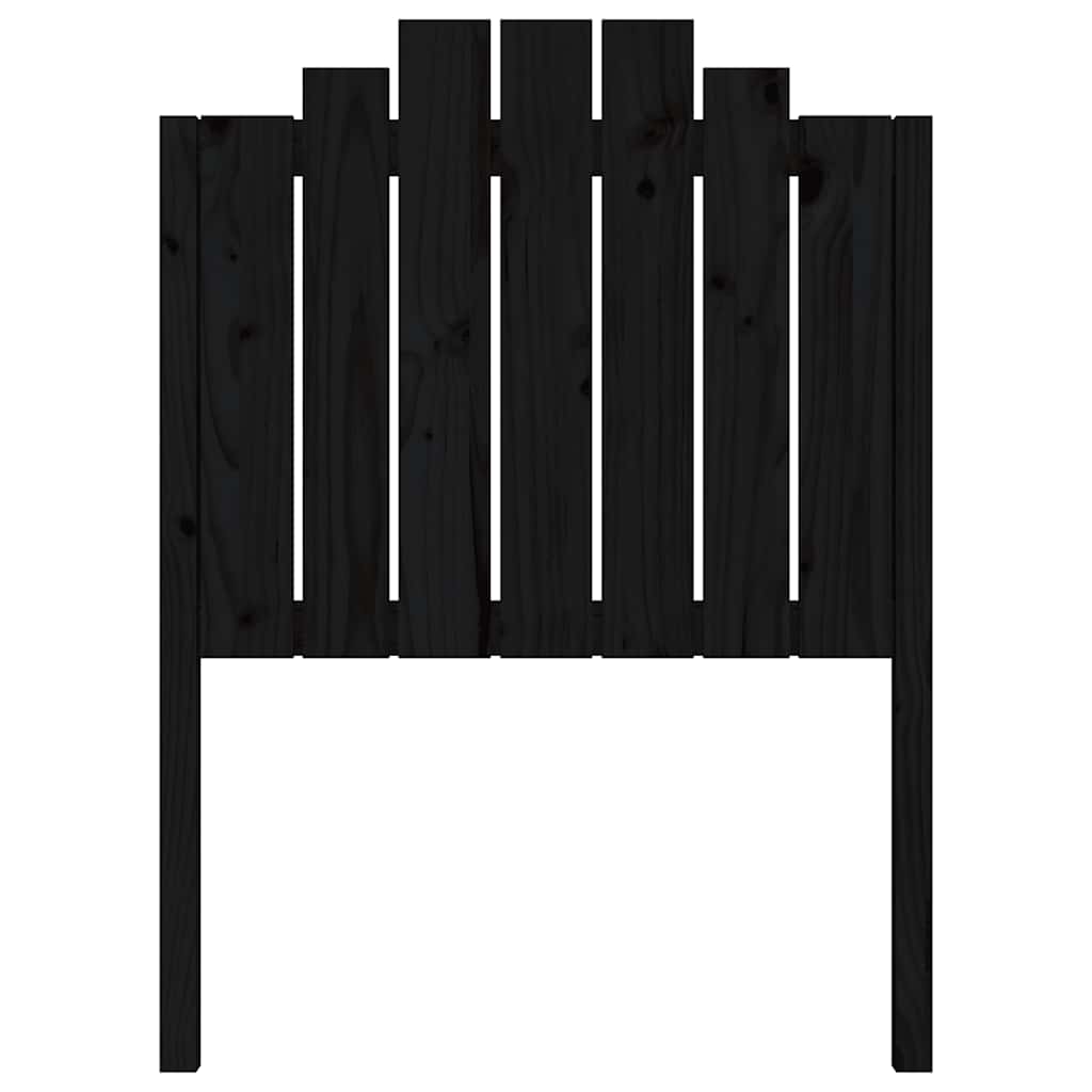 sengegærde 81x4x110 cm massivt fyrretræ sort