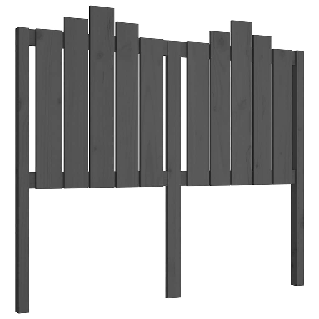 sengegærde 126x4x110 cm massivt fyrretræ grå