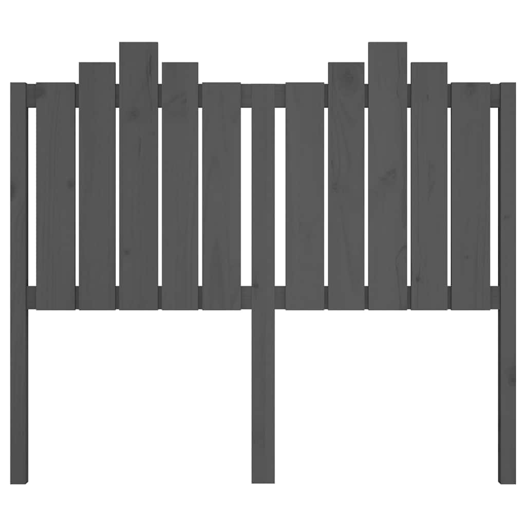 sengegærde 126x4x110 cm massivt fyrretræ grå