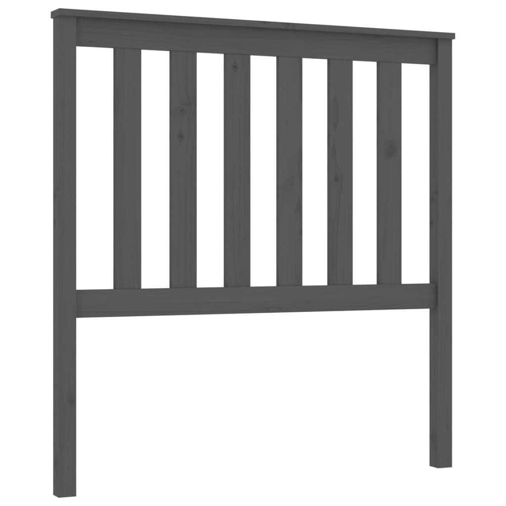 sengegærde 96x6x101 cm massivt fyrretræ grå