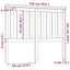 sengegærde 126x6x101 cm massivt fyrretræ sort
