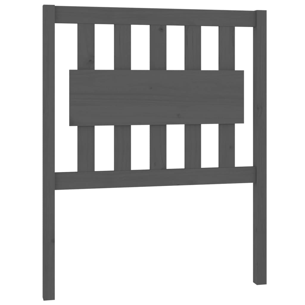 sengegærde 80,5x4x100 cm massivt fyrretræ grå