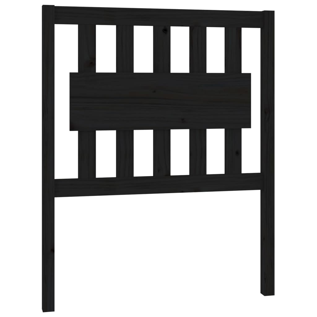 sengegærde 80,5x4x100 cm massivt fyrretræ sort