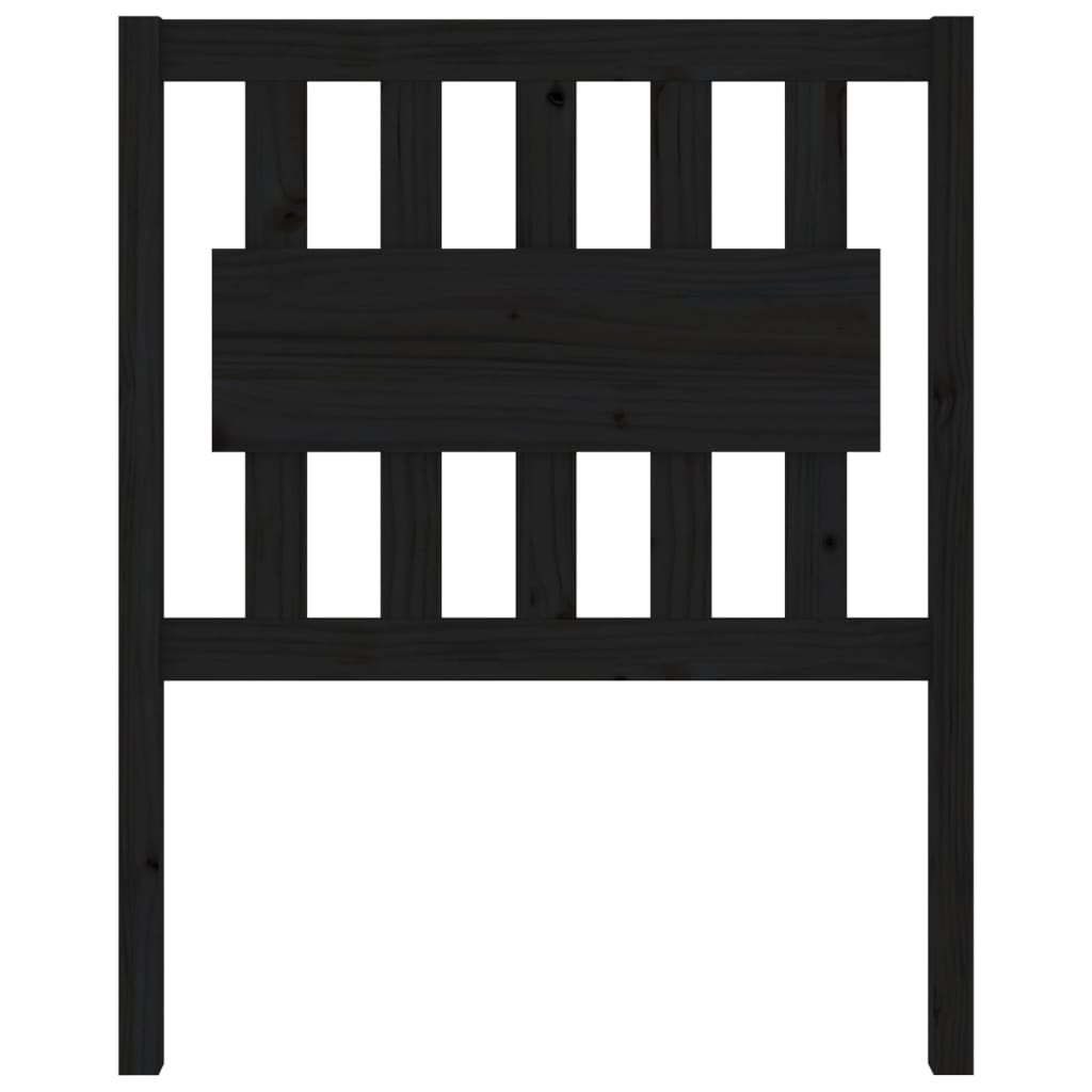 sengegærde 80,5x4x100 cm massivt fyrretræ sort