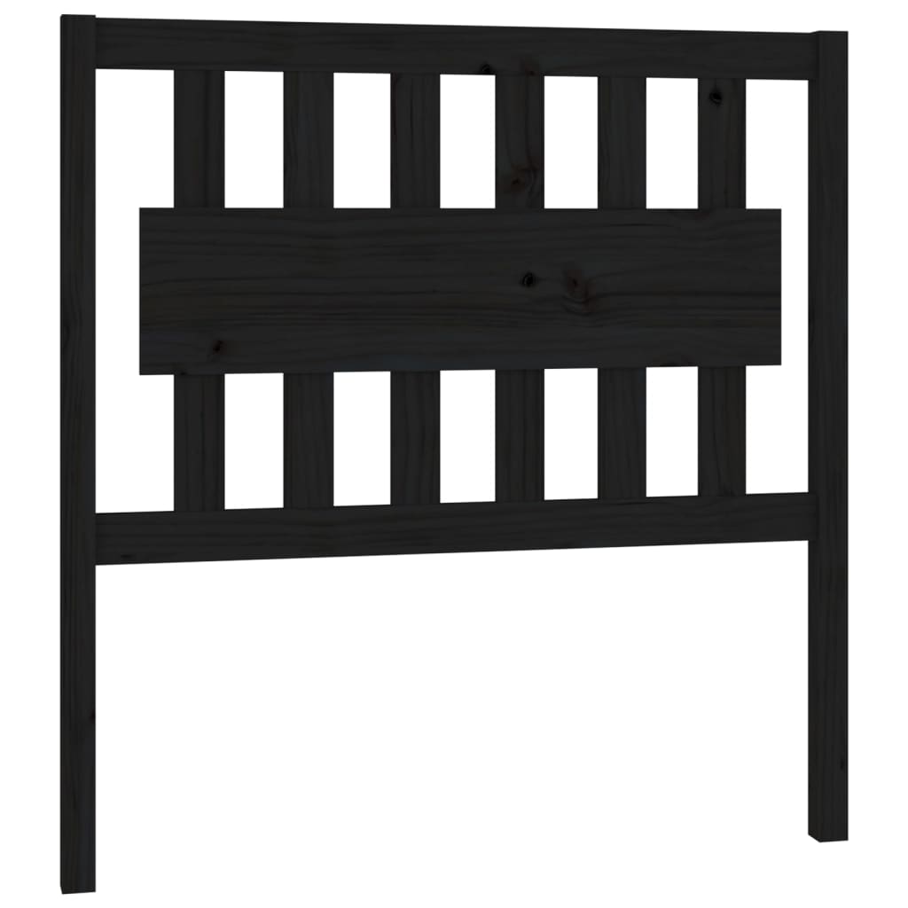 sengegærde 95,5x4x100 cm massivt fyrretræ sort
