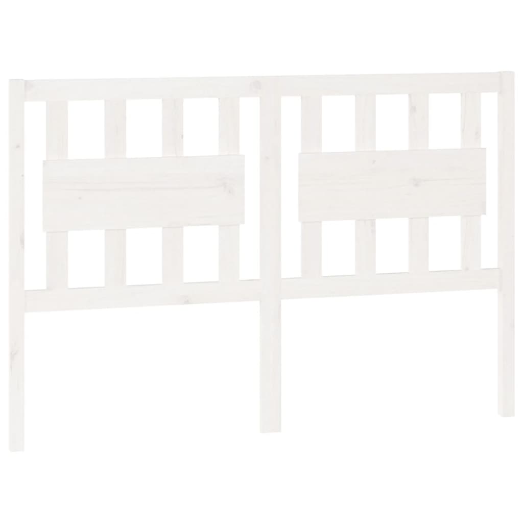 sengegærde 125,5x4x100 cm massivt fyrretræ hvid
