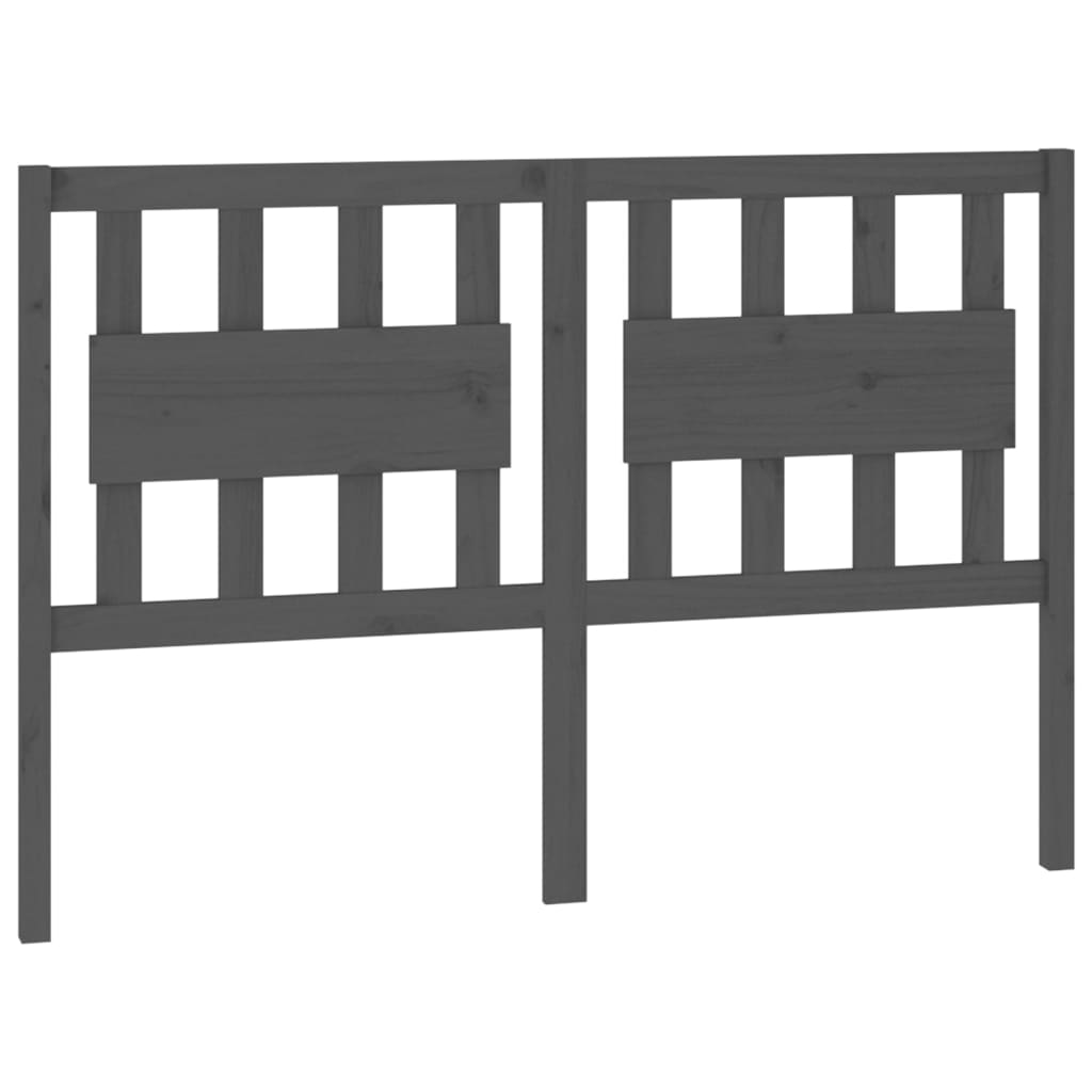 sengegærde 125,5x4x100 cm massivt fyrretræ grå