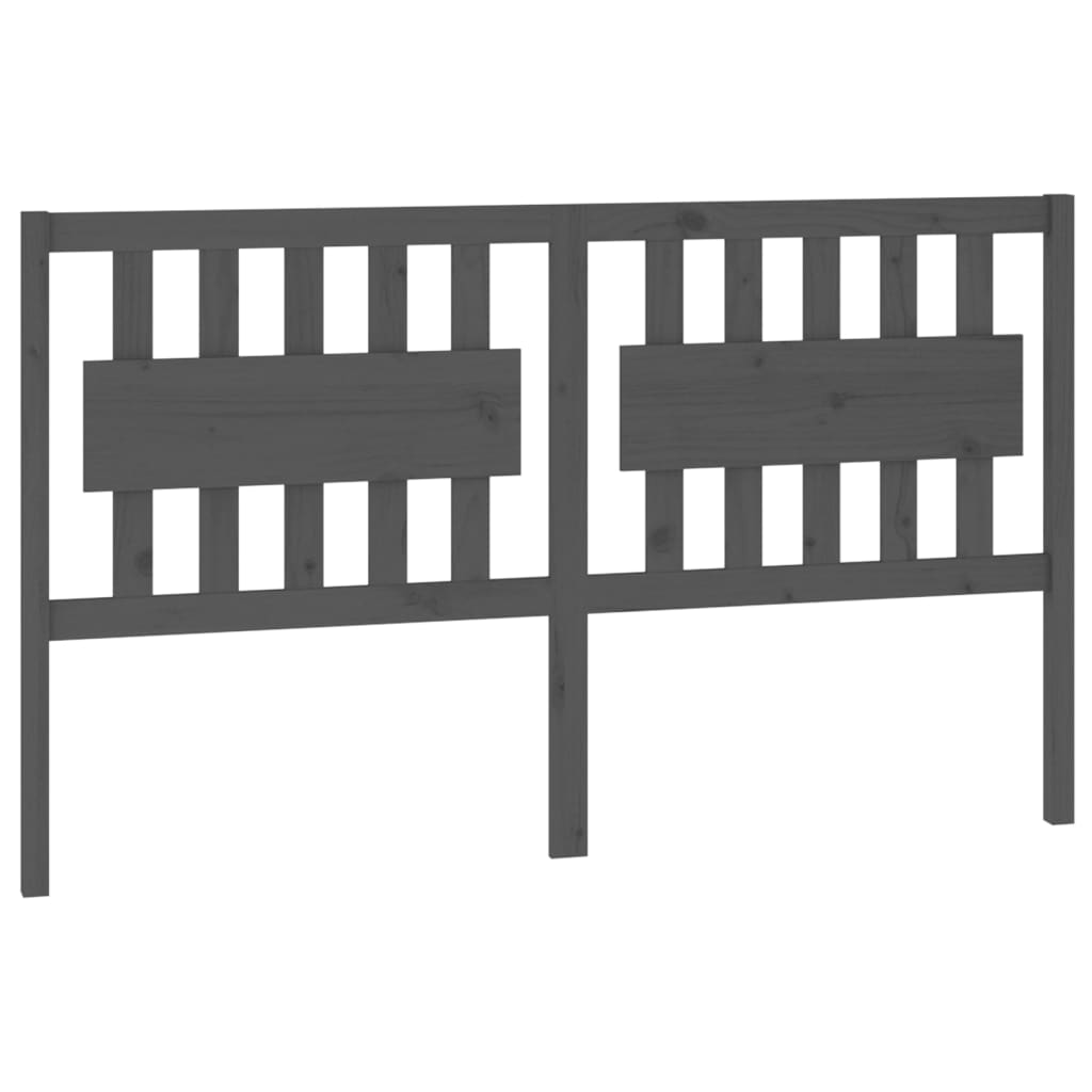 sengegærde 155,5x4x100 cm massivt fyrretræ grå