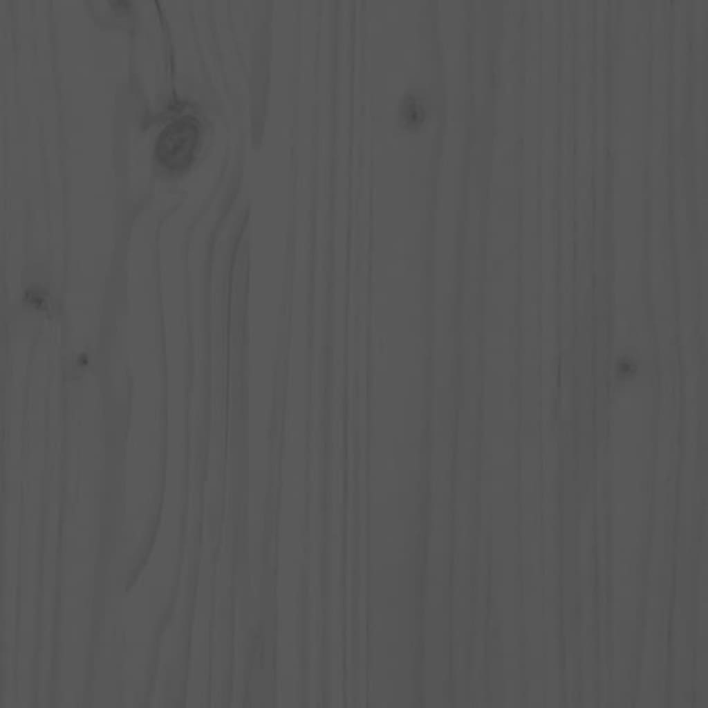 sengegærde 155,5x4x100 cm massivt fyrretræ grå