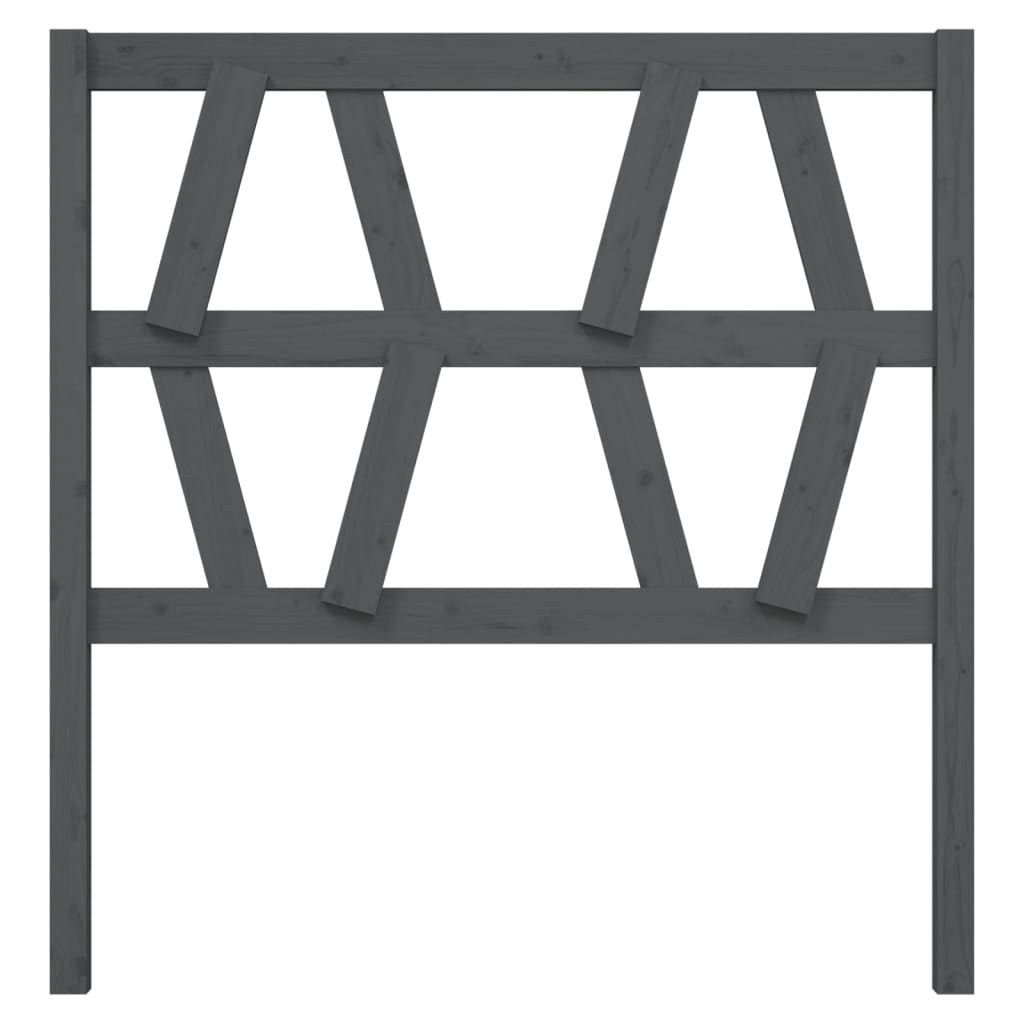 sengegærde 81x4x100 cm massivt fyrretræ grå