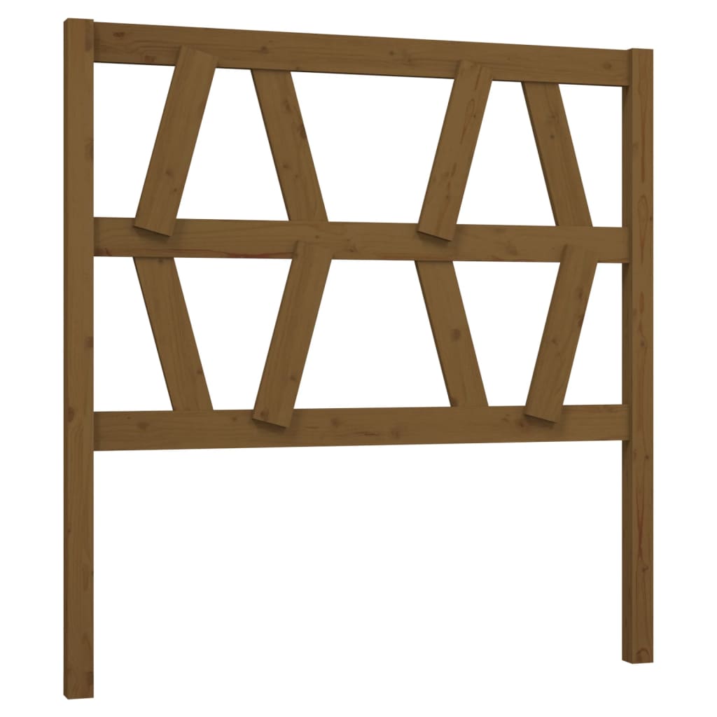 sengegærde 81x4x100 cm massivt fyrretræ gyldenbrun