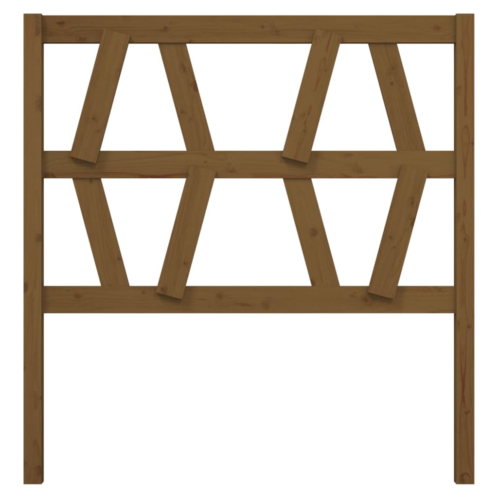 sengegærde 81x4x100 cm massivt fyrretræ gyldenbrun