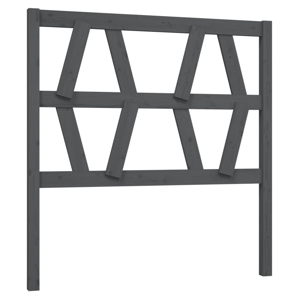 sengegærde 96x4x100 cm massivt fyrretræ grå