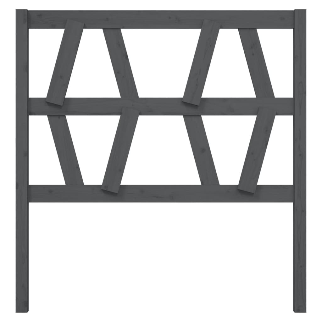 sengegærde 96x4x100 cm massivt fyrretræ grå