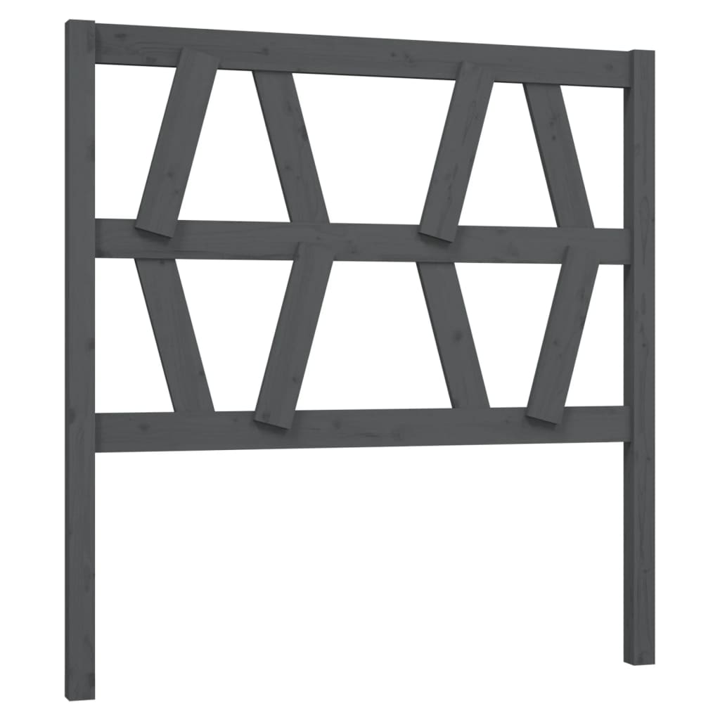 sengegærde 106x4x100 cm massivt fyrretræ grå