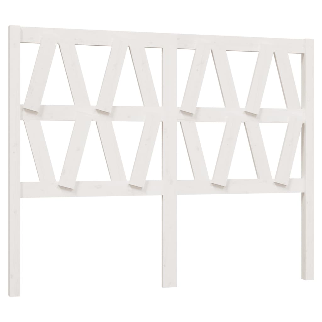 sengegærde 126x4x100 cm massivt fyrretræ hvid