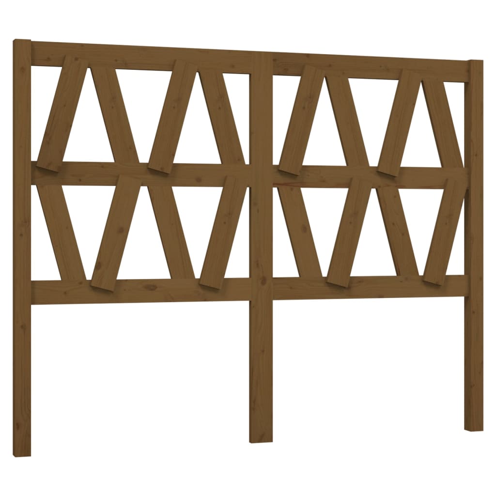 sengegærde 126x4x100 cm massivt fyrretræ gyldenbrun