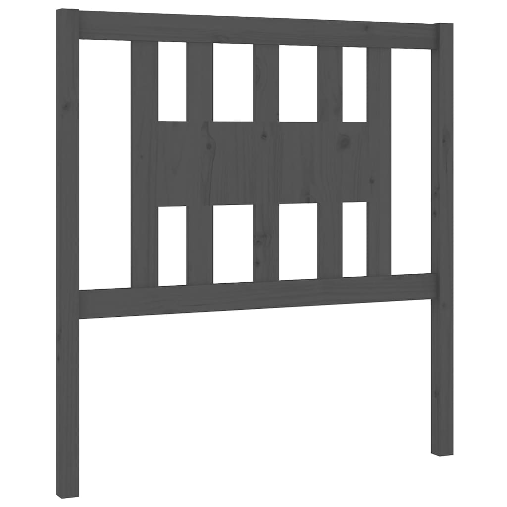 sengegærde 106x4x100 cm massivt fyrretræ grå