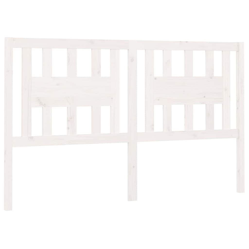 sengegærde 146x4x100 cm massivt fyrretræ hvid