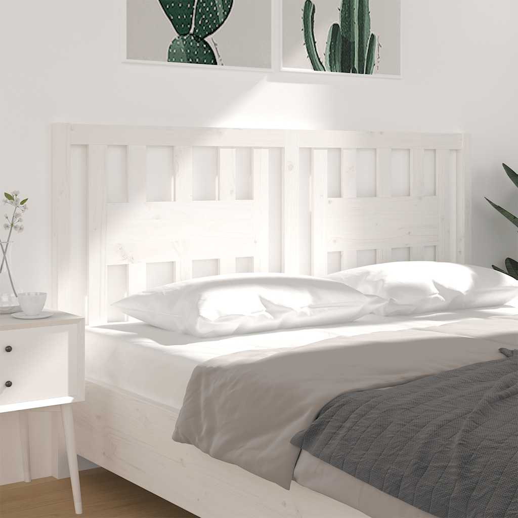 sengegærde 146x4x100 cm massivt fyrretræ hvid