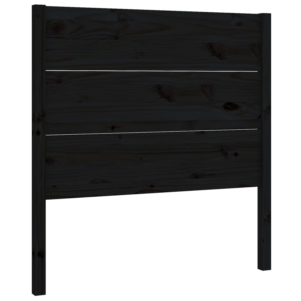 sengegærde 96x4x100 cm massivt fyrretræ sort