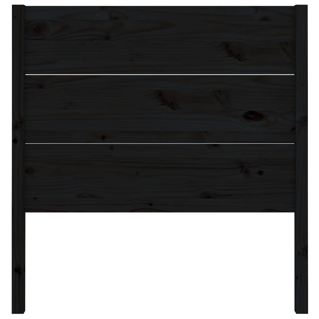 sengegærde 96x4x100 cm massivt fyrretræ sort