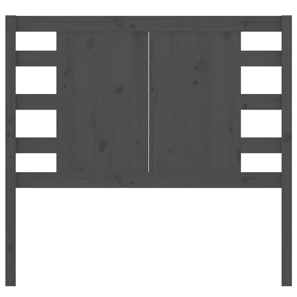 sengegærde 81x4x100 cm massivt fyrretræ grå