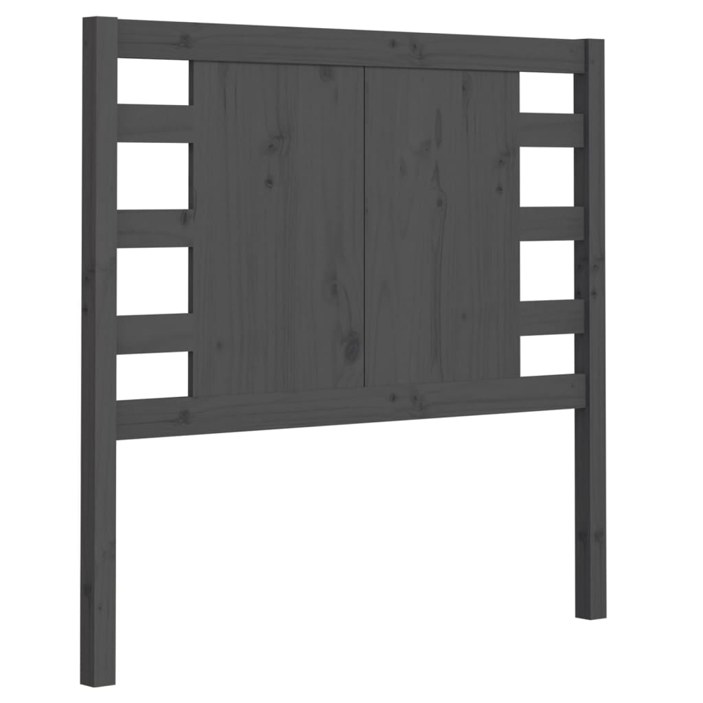 sengegærde 96x4x100 cm massivt fyrretræ grå