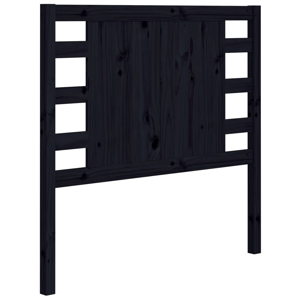 sengegærde 96x4x100 cm massivt fyrretræ sort